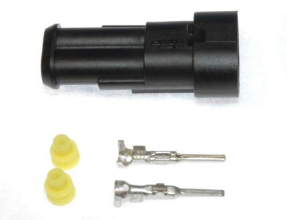 AMP Superseal connector Male met pins, 1, 2, 3 of 4 polig