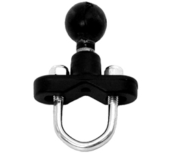 Mounting ball with U-clamp and strap