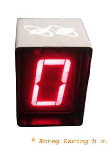 Gear indicator, 20 mm high red number
