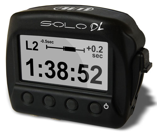 AIM Solo DL GPS datalogger with CAN-RS232 or OBD ECU conn.