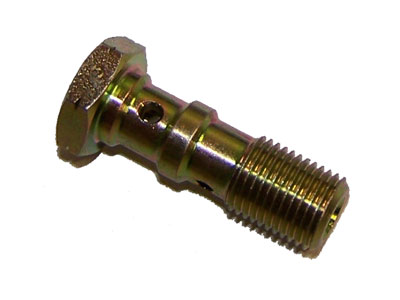 Banjo bolt double, M10x1, steel passivated