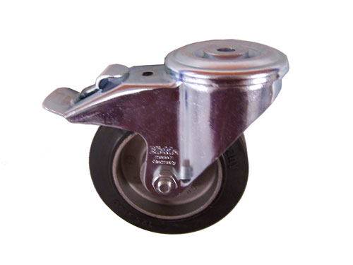 Rotating wheel for testbench, with brake