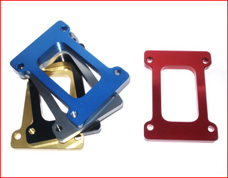 Special Rotax engine plate anodized
