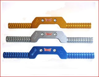 Aluminium footrest anodized