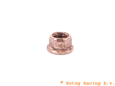 Nut M8 copper for wheel