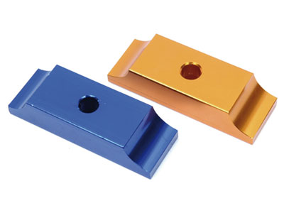 Engine mount clamp short titanium anodized