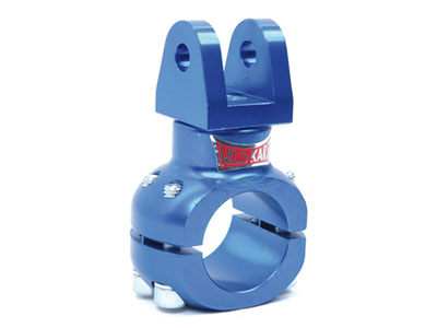 Chassis klem 28 mm voor waterpomp titanium geanod.