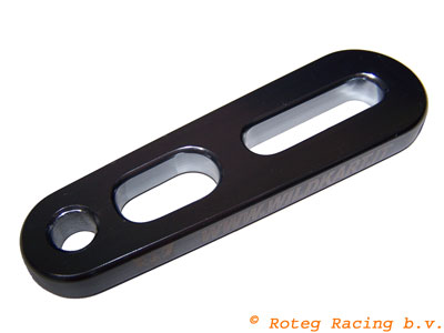 Extension for silencer support, titanium anodized