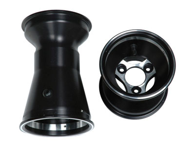 Set aluminium rims 210 x 130, 125 cc Black