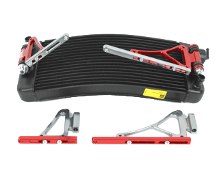 Adjustable aluminium radiator support