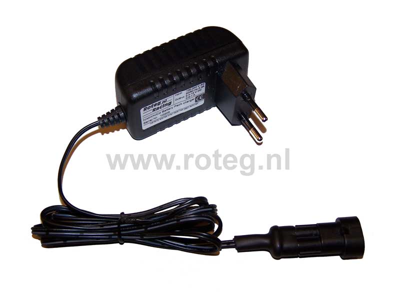 Battery charger for 2,4-12 V NiMH battery pack with conn.