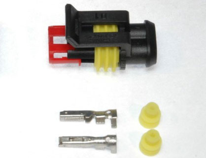 AMP Superseal connector Female met pins, 1, 2, 3 of 4 polig