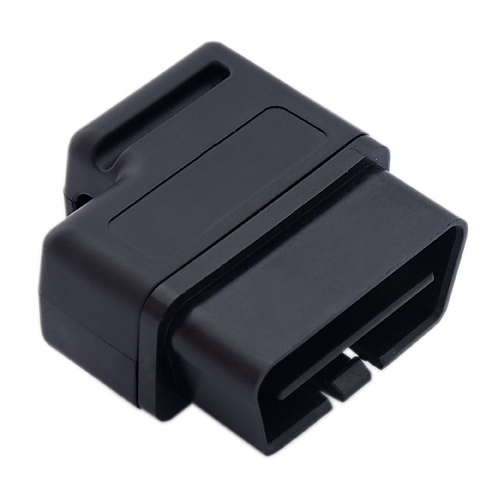 OBD connector SAE J1962 with angled cable exit