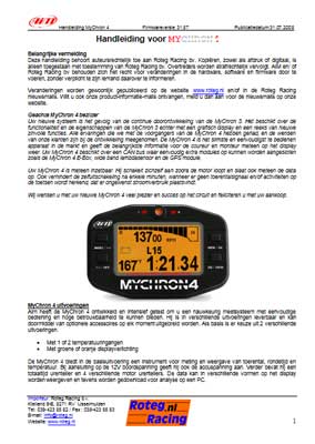 Dutch user manual for MC4 Standard