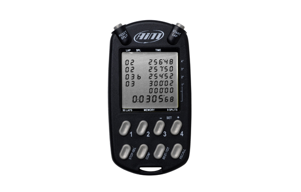 AIM Multichron stopwatch voor 4 rijders zwart