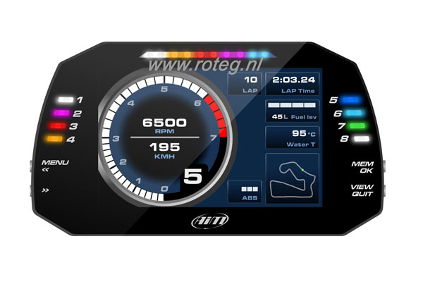 AIM MXG 1.2 7" race dash datalogger set incl. GPS 400 cm RM